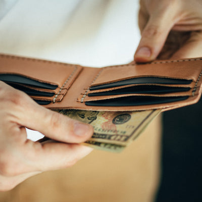 The Dad Wallet - Russet - Lost Dutchman Leather handmade leather wallets