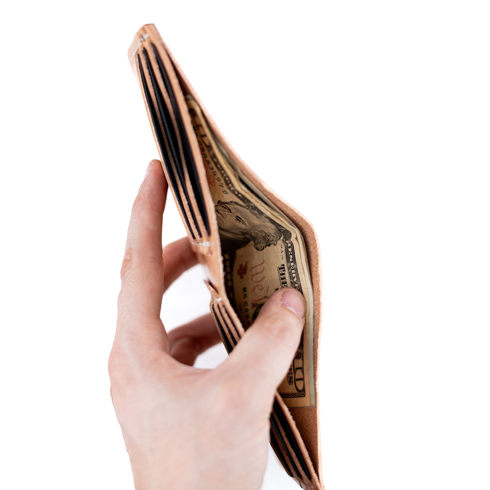 The Dad Wallet - Russet - Lost Dutchman Leather handmade leather wallets