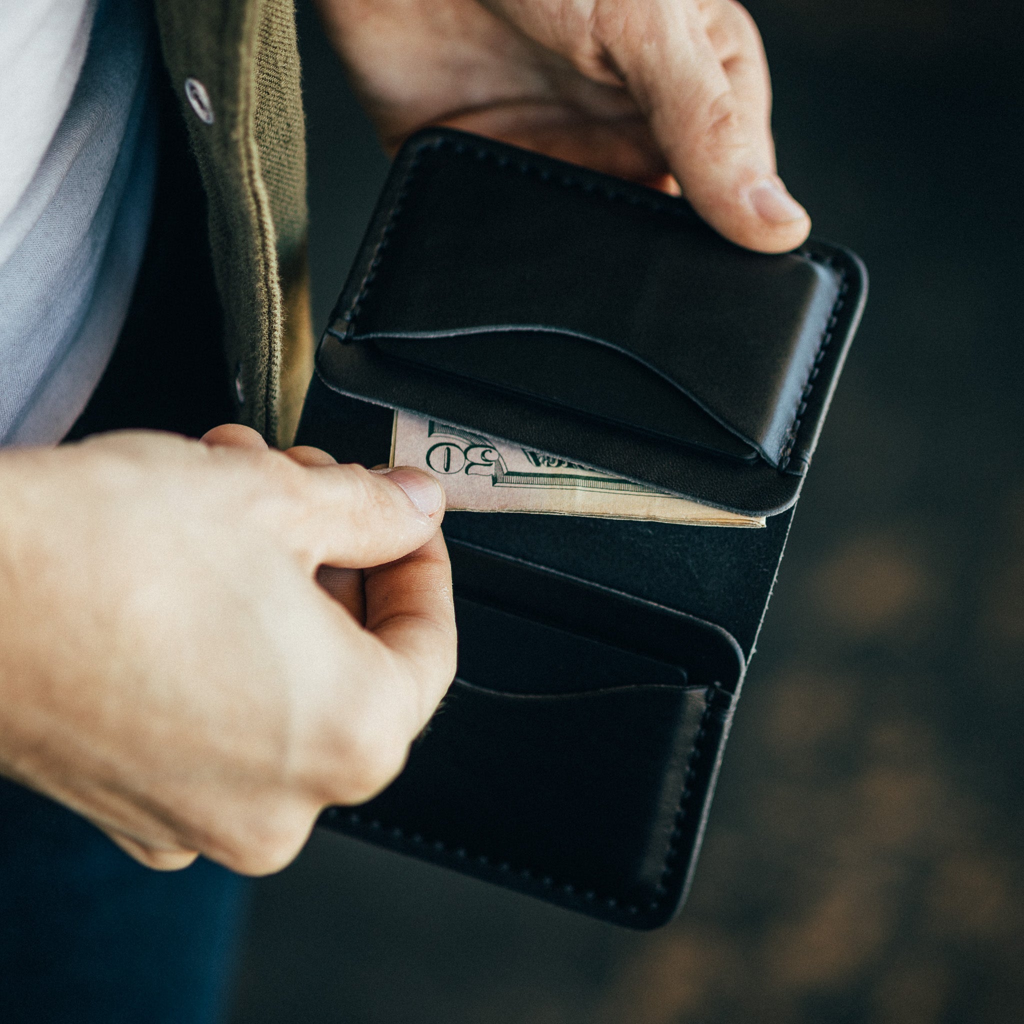 The Dutchman – Black - Lost Dutchman Leather handmade leather wallets