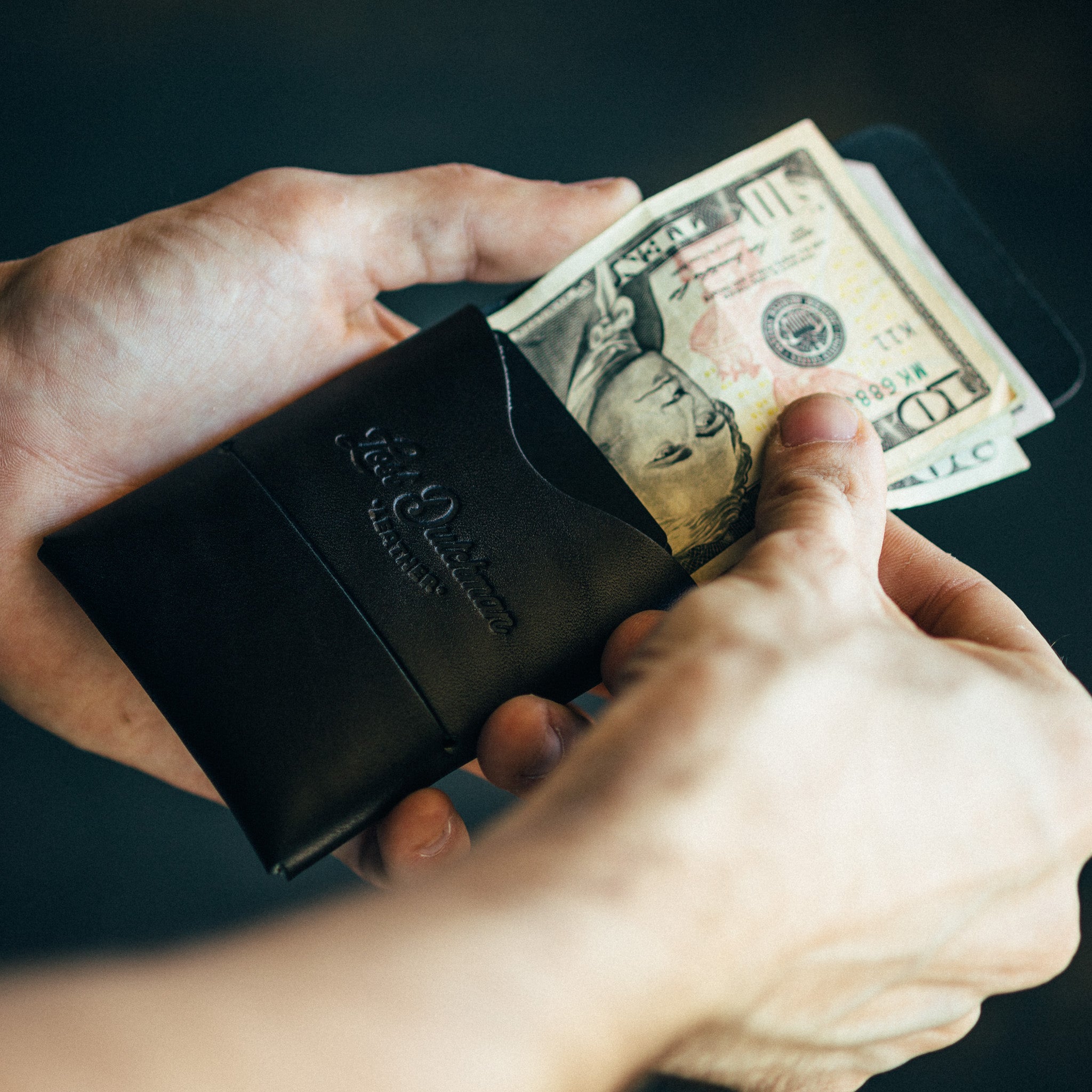 Franklin Black Bifold Wallet | Lost Dutchman Leather