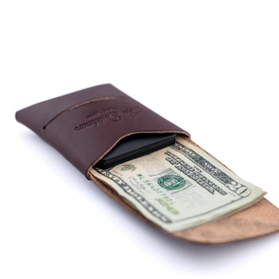 The Franklin – Burgundy - Lost Dutchman Leather handmade leather wallets