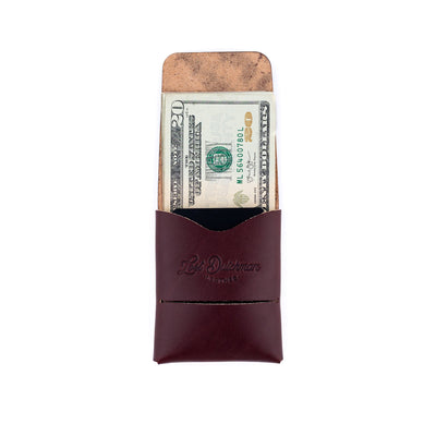 The Franklin – Burgundy - Lost Dutchman Leather handmade leather wallets