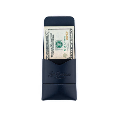 The Franklin – Navy - Lost Dutchman Leather handmade leather wallets