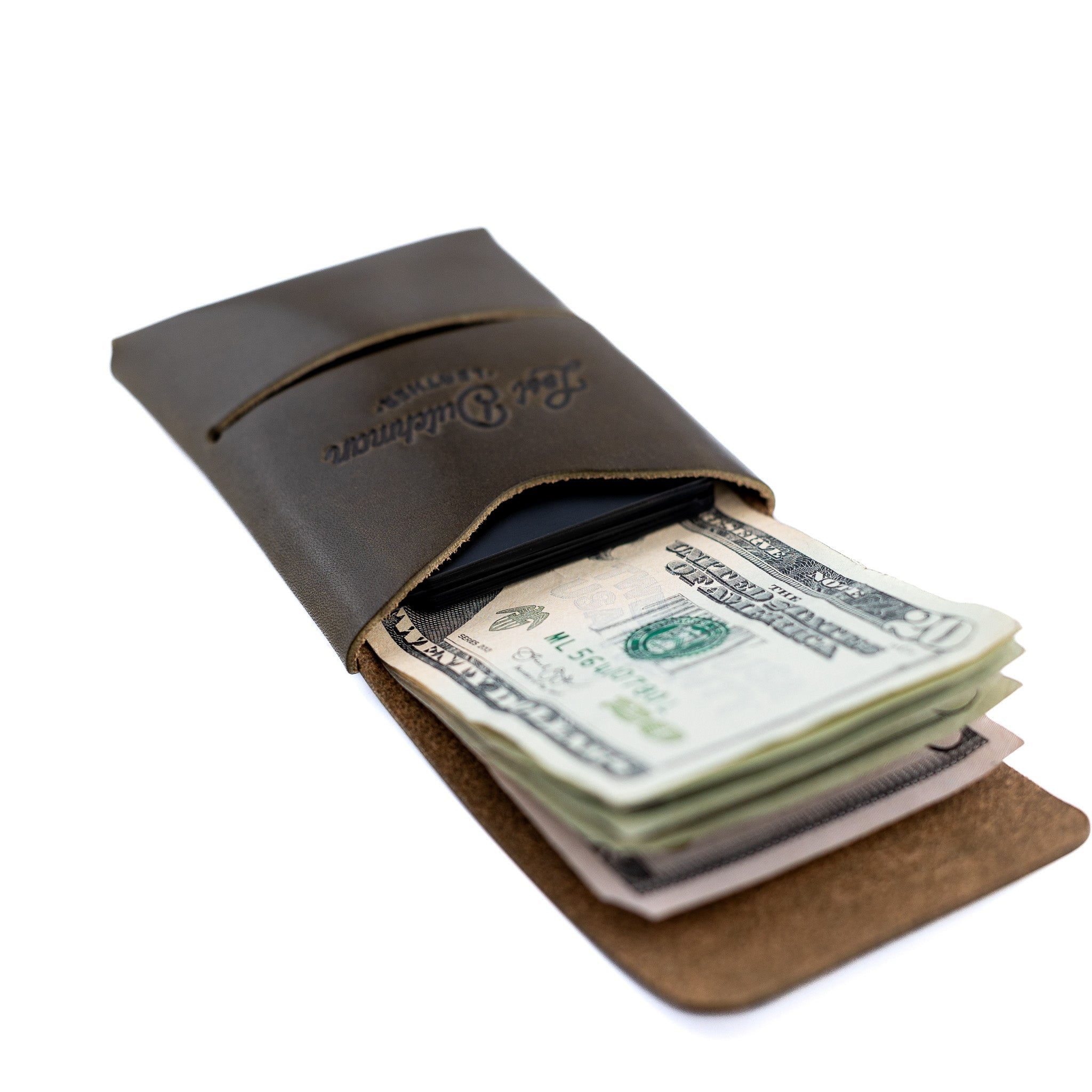 The Franklin – Olive - Lost Dutchman Leather handmade leather wallets