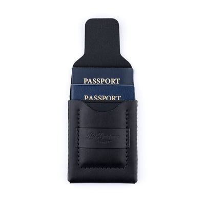 The Huckleberry (standard) – Black - Lost Dutchman Leather handmade leather wallets