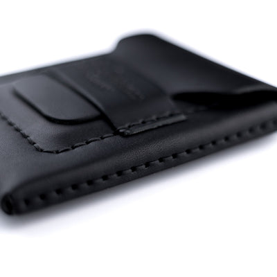 The Huckleberry (standard) – Black - Lost Dutchman Leather handmade leather wallets