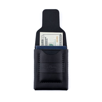 The Huckleberry (standard) – Black - Lost Dutchman Leather handmade leather wallets