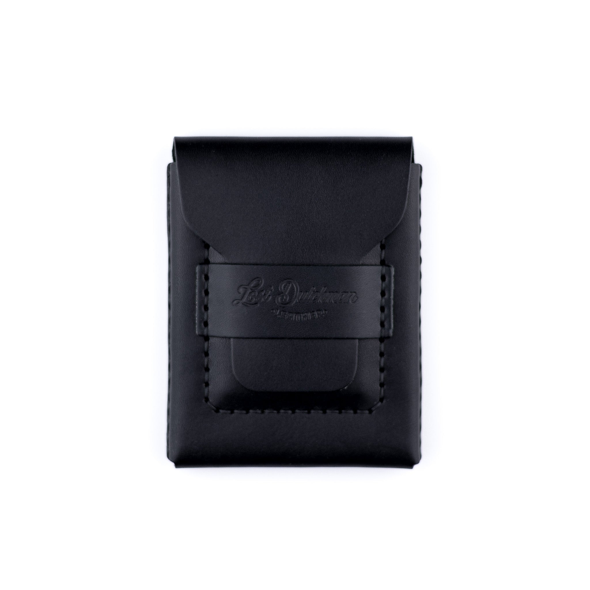 The Huckleberry (standard) – Black - Lost Dutchman Leather handmade leather wallets