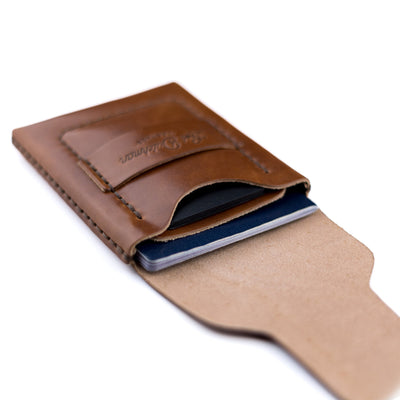 The Huckleberry (standard) – Brown - Lost Dutchman Leather handmade leather wallets