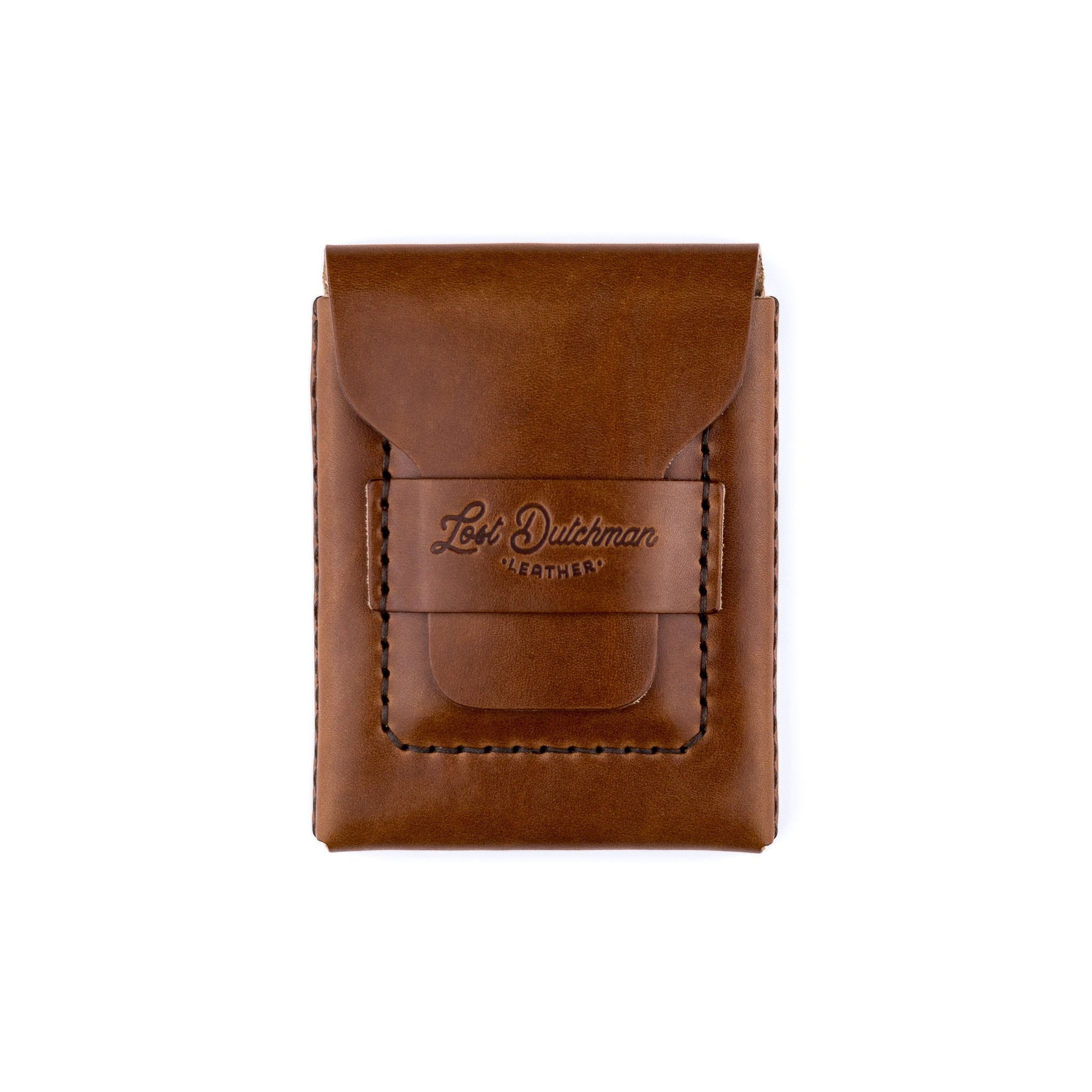 The Huckleberry (standard) – Brown - Lost Dutchman Leather handmade leather wallets