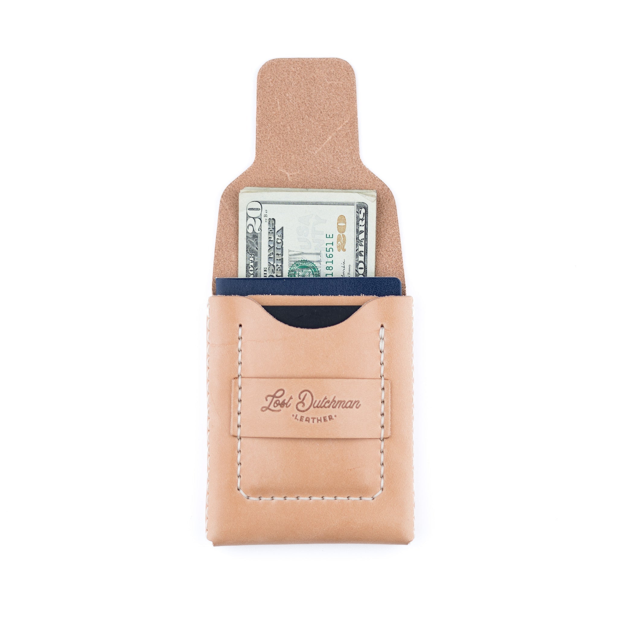 The Huckleberry (standard) – Russet - Lost Dutchman Leather handmade leather wallets