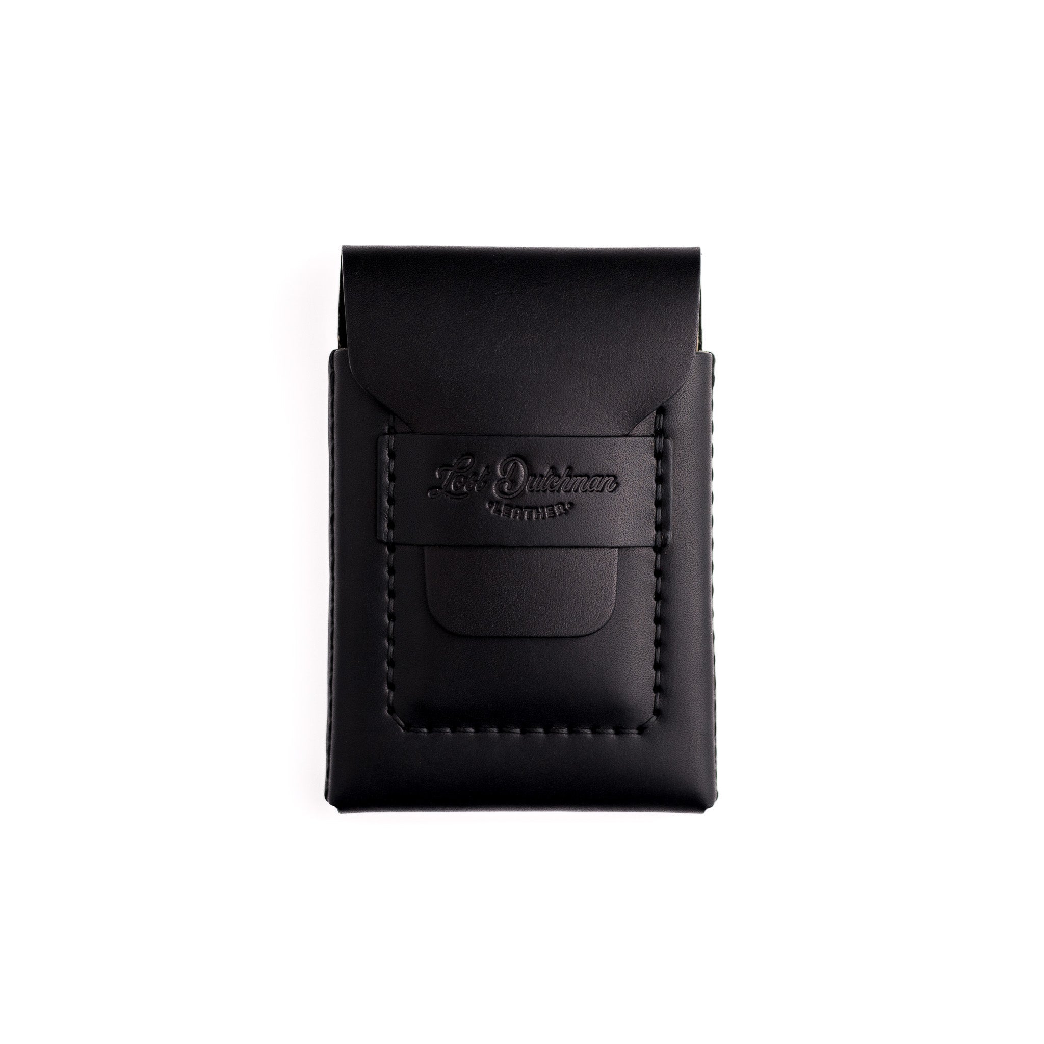 The Huckleberry (Tall) – Black - Lost Dutchman Leather handmade leather wallets