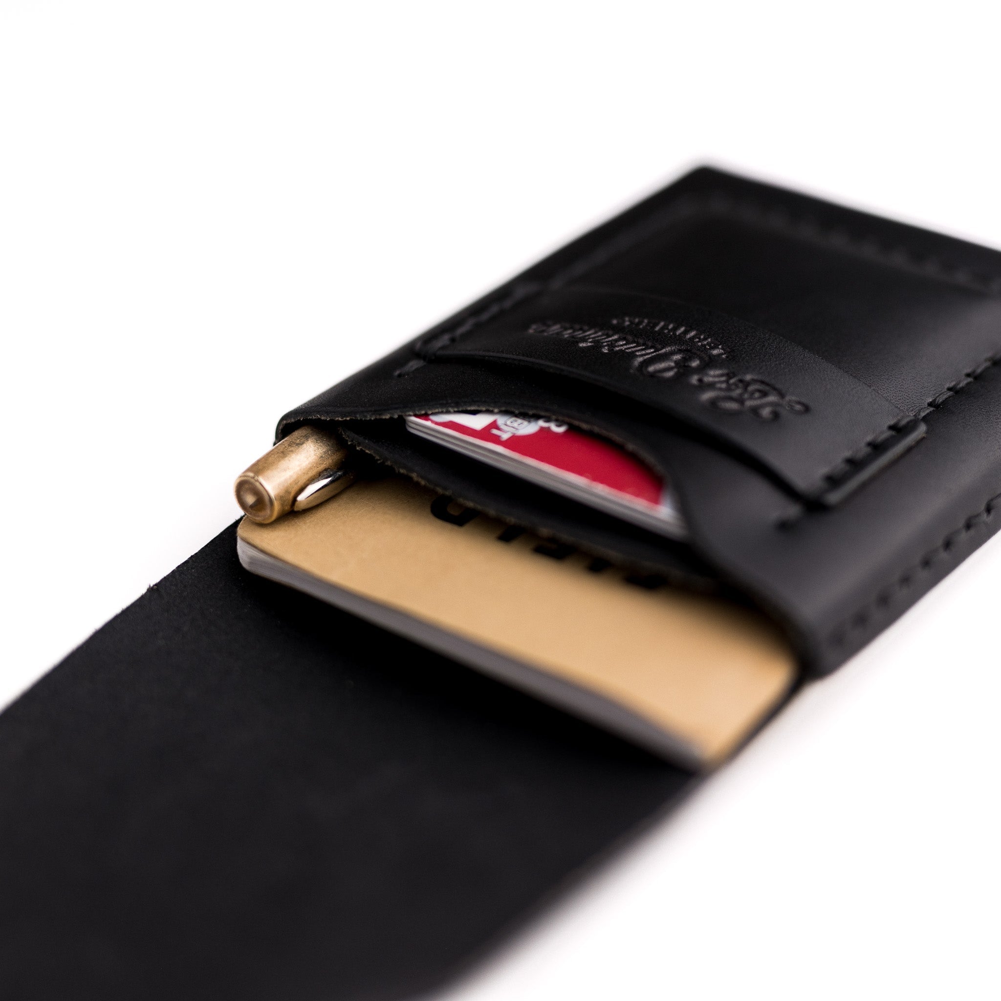 The Huckleberry (Tall) – Black - Lost Dutchman Leather handmade leather wallets