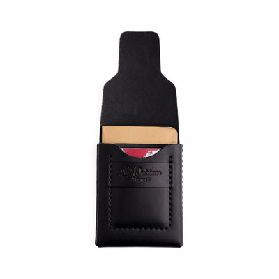 The Huckleberry (Tall) – Black - Lost Dutchman Leather handmade leather wallets
