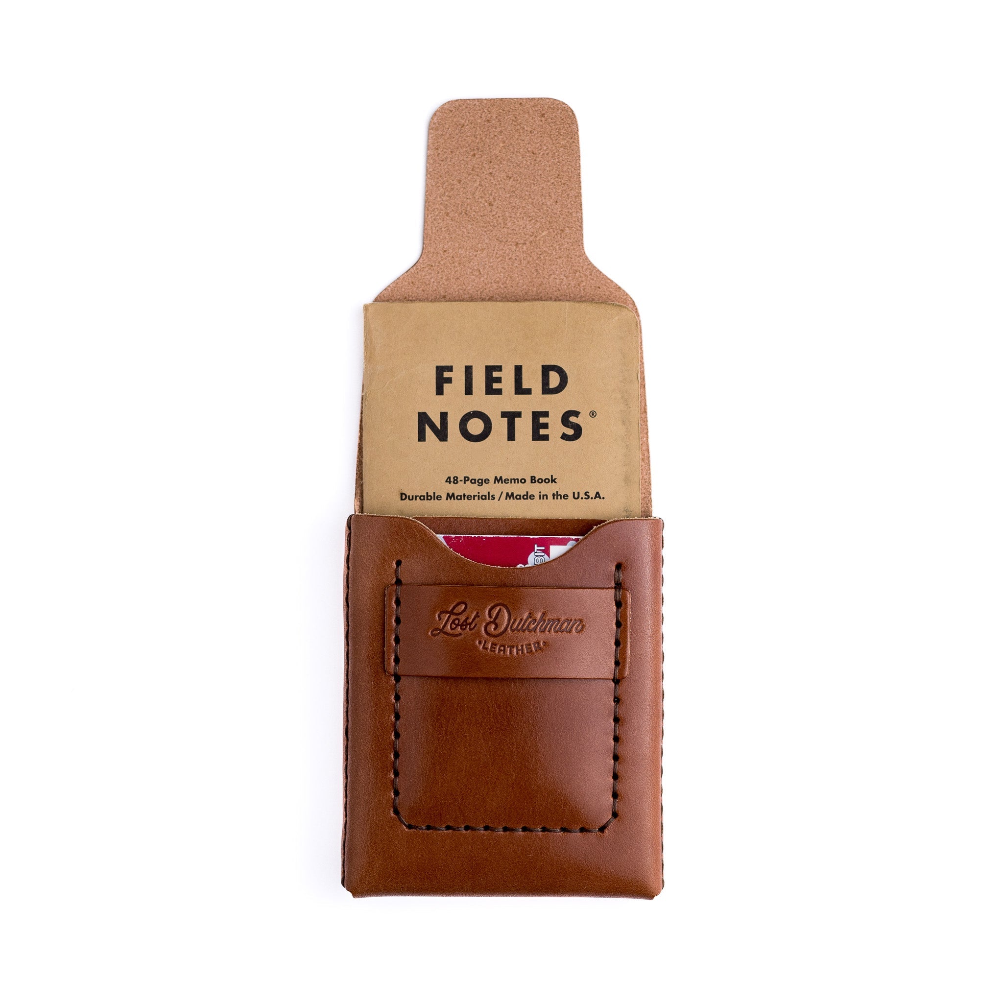 The Huckleberry (Tall) – Brown - Lost Dutchman Leather handmade leather wallets