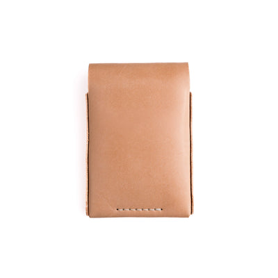 The Huckleberry (tall) – Russet - Lost Dutchman Leather handmade leather wallets