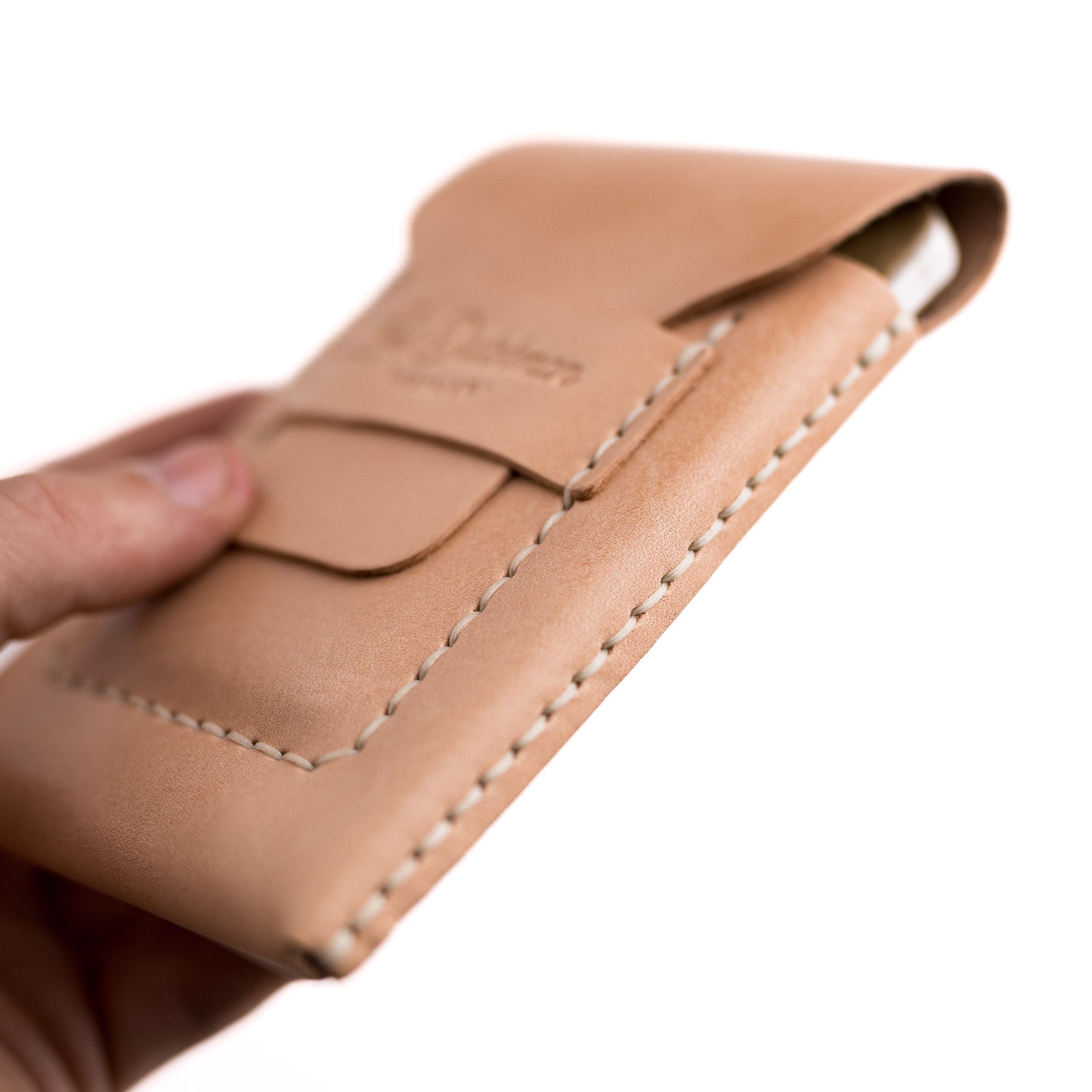 The Huckleberry (tall) – Russet - Lost Dutchman Leather handmade leather wallets