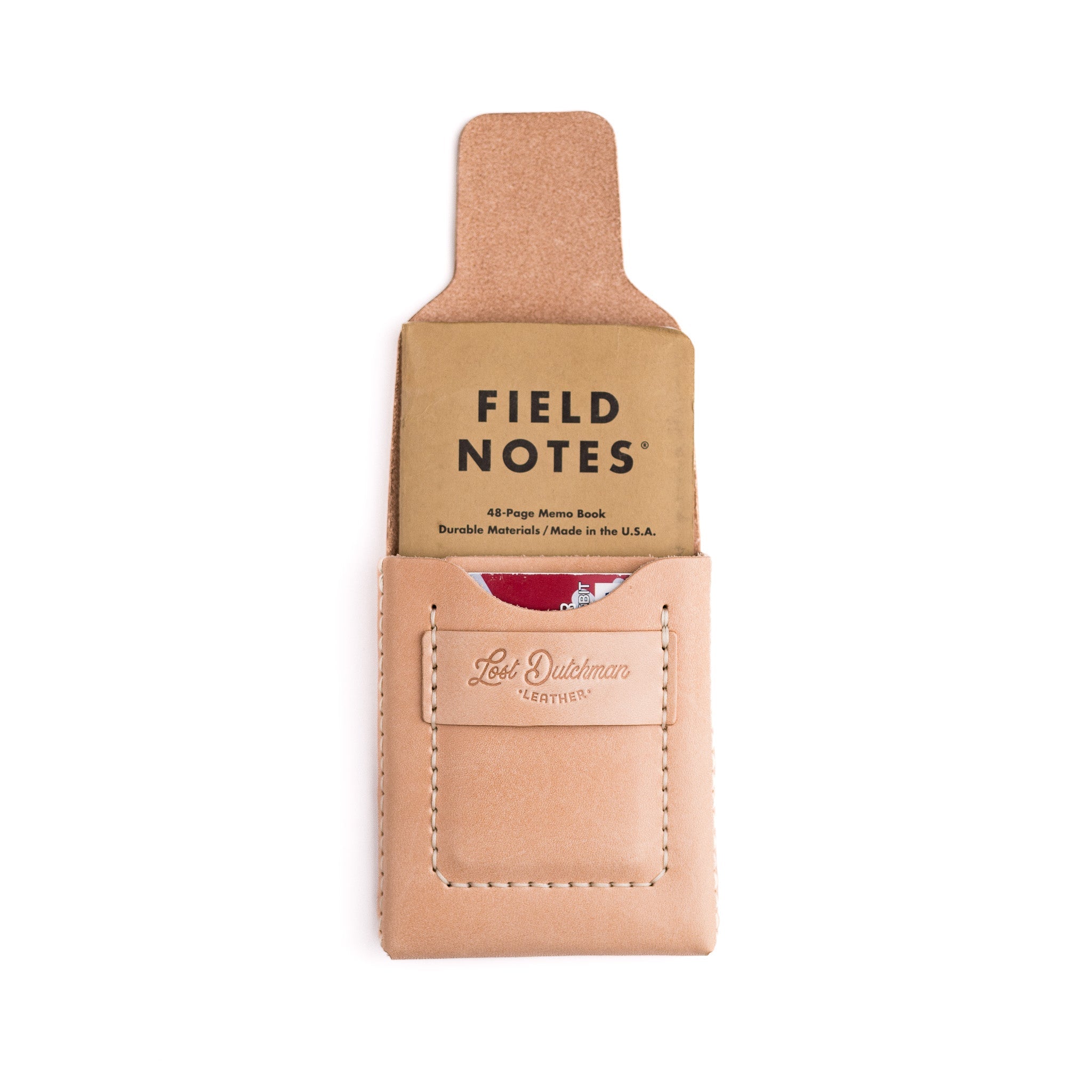 The Huckleberry (tall) – Russet - Lost Dutchman Leather handmade leather wallets
