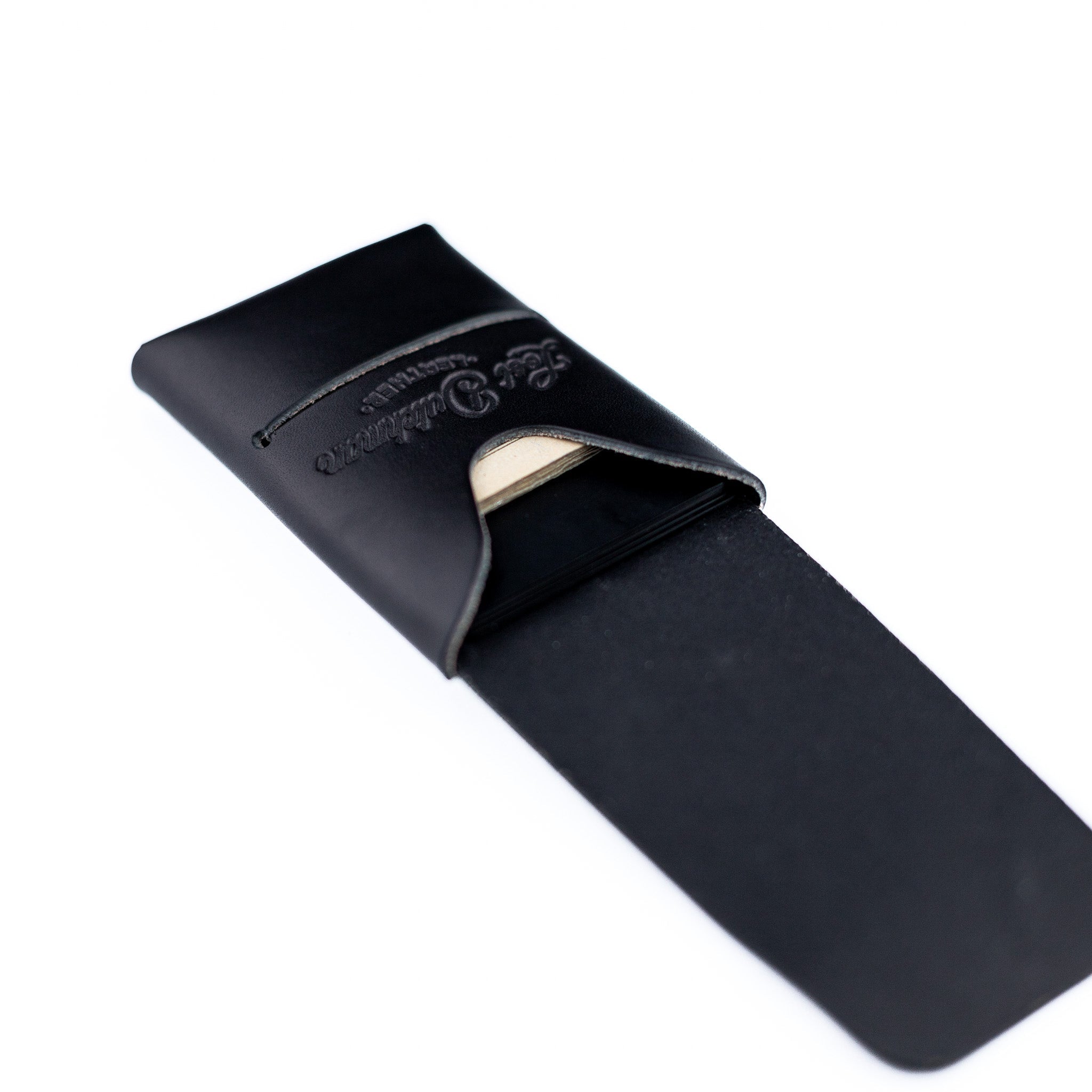 The Mini Franklin – Black - Lost Dutchman Leather handmade leather wallets