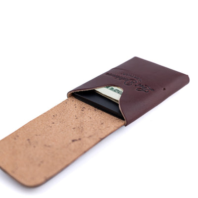 The Mini Franklin – Burgundy - Lost Dutchman Leather handmade leather wallets