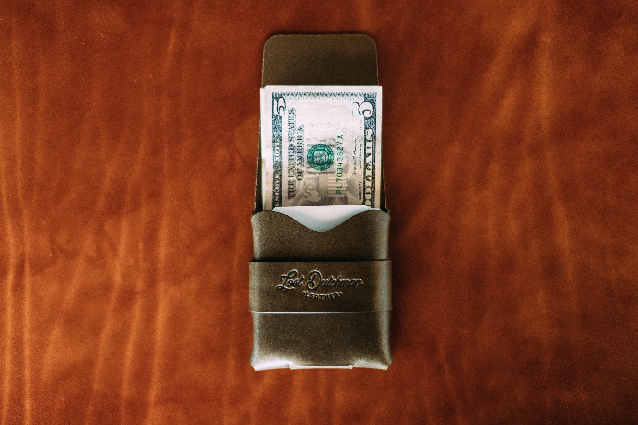 The "No - Stitch" Big Finn - Lost Dutchman Leather handmade leather wallets