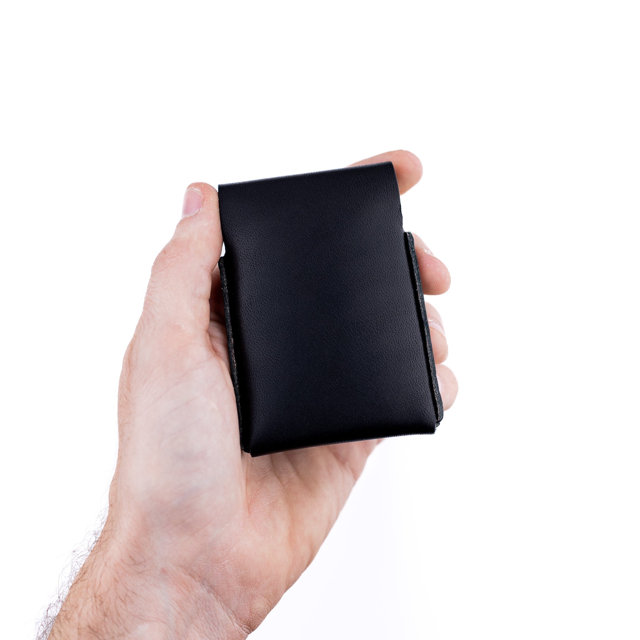 The Snap Finn – Black - Lost Dutchman Leather handmade leather wallets