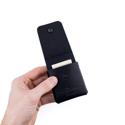 The Snap Finn – Black - Lost Dutchman Leather handmade leather wallets