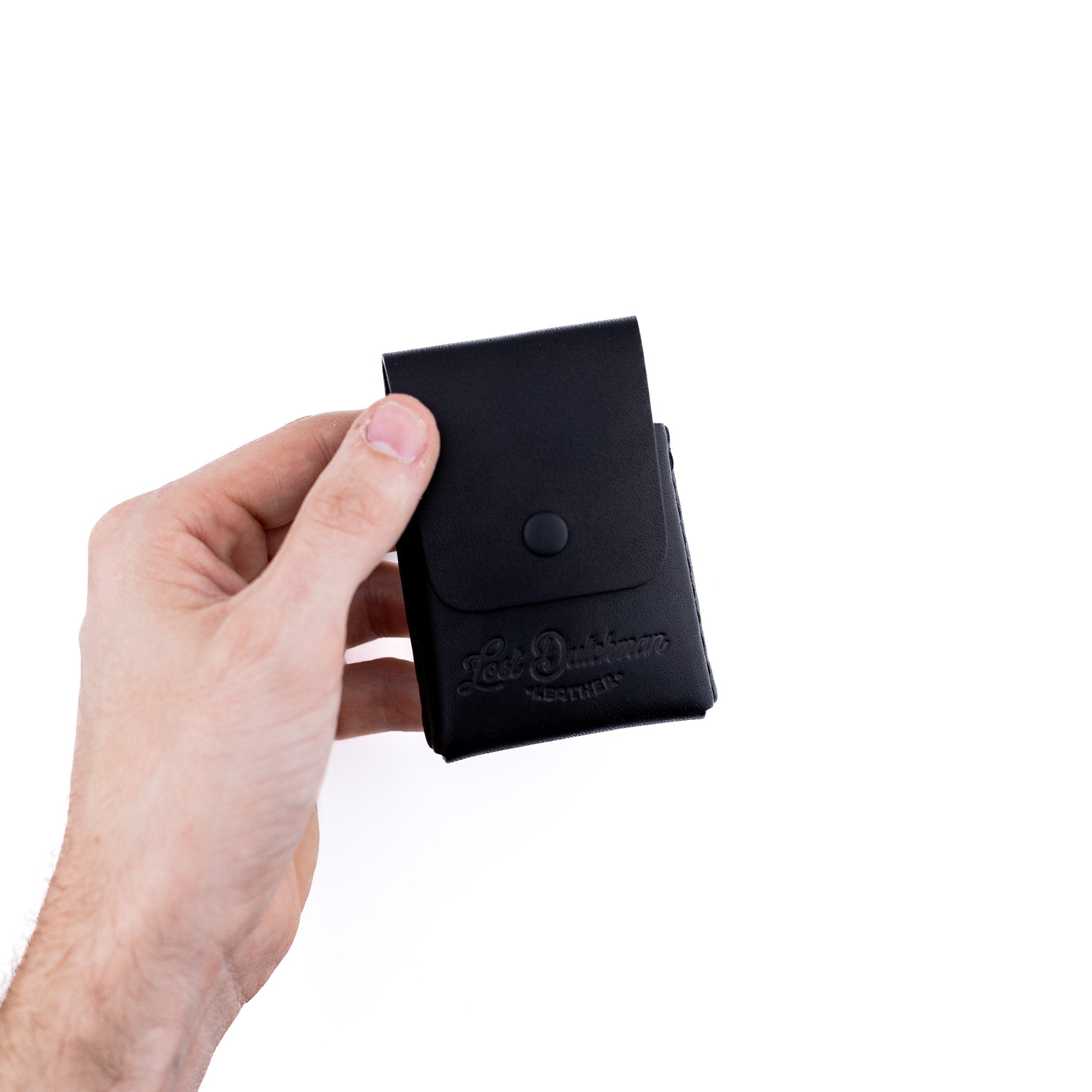 Snap Finn Black Snap Wallet | Lost Dutchman Leather