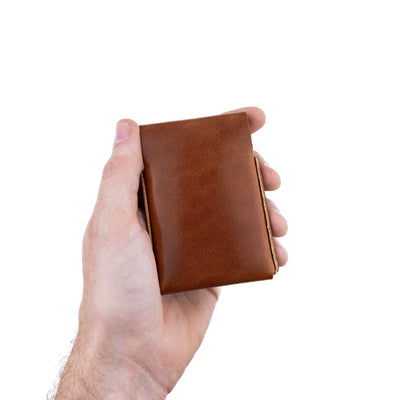 The Snap Finn – Brown - Lost Dutchman Leather handmade leather wallets