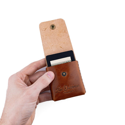 The Snap Finn – Brown - Lost Dutchman Leather handmade leather wallets