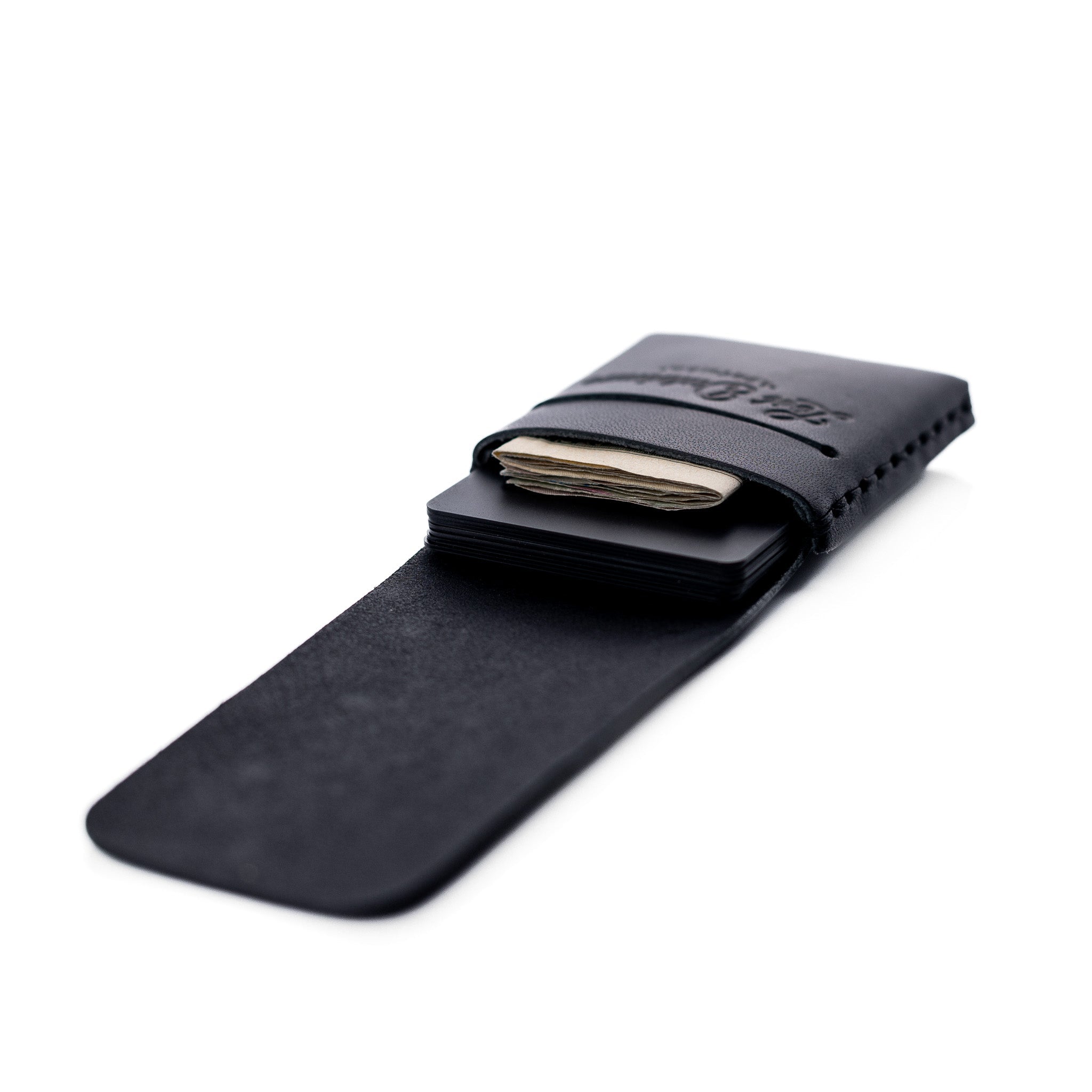 The Thin Finn – Black - Lost Dutchman Leather handmade leather wallets