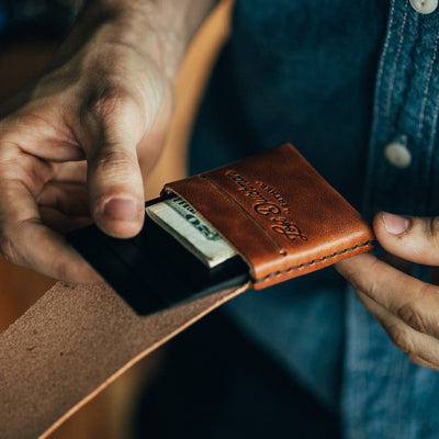 The Thin Finn – Brown - Lost Dutchman Leather handmade leather wallets