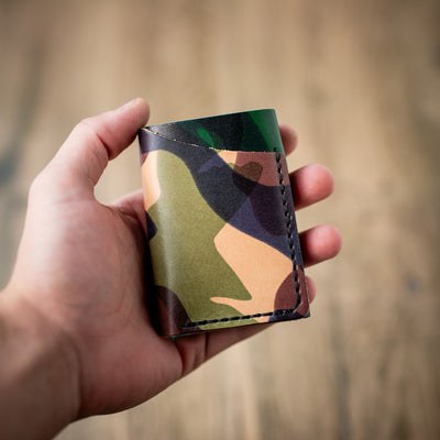The Tucker – Camo Buttero - Lost Dutchman Leather handmade leather wallets
