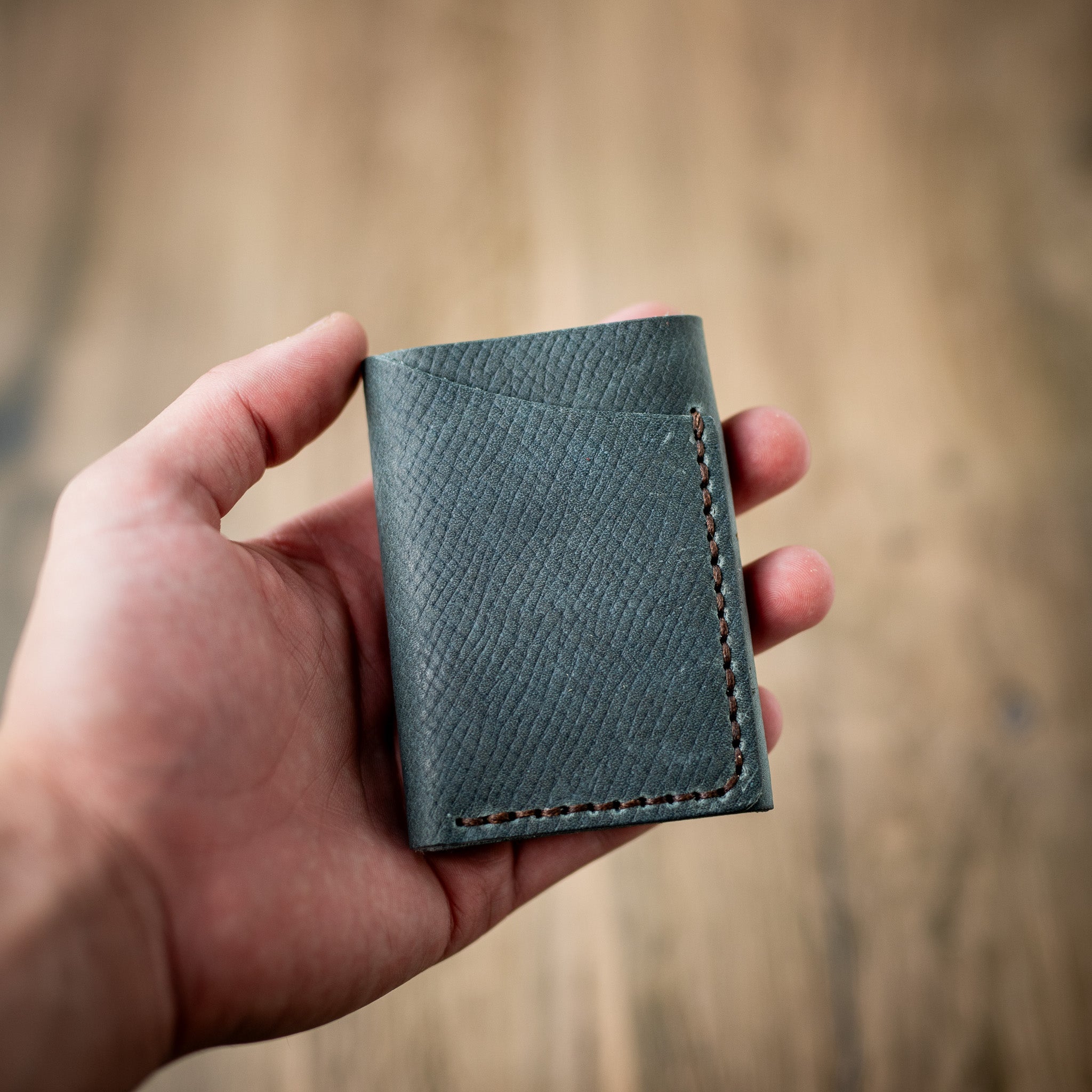The Tucker – Horween Cypress - Lost Dutchman Leather handmade leather wallets