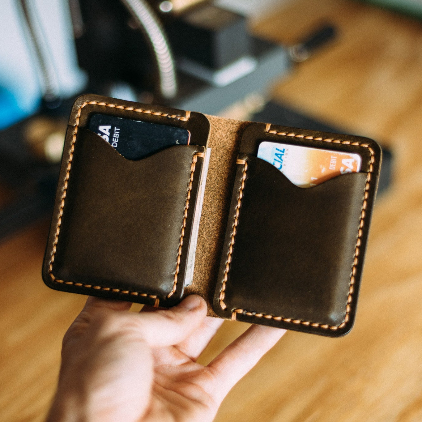 The Vertical Dutchman - Lost Dutchman Leather handmade leather wallets