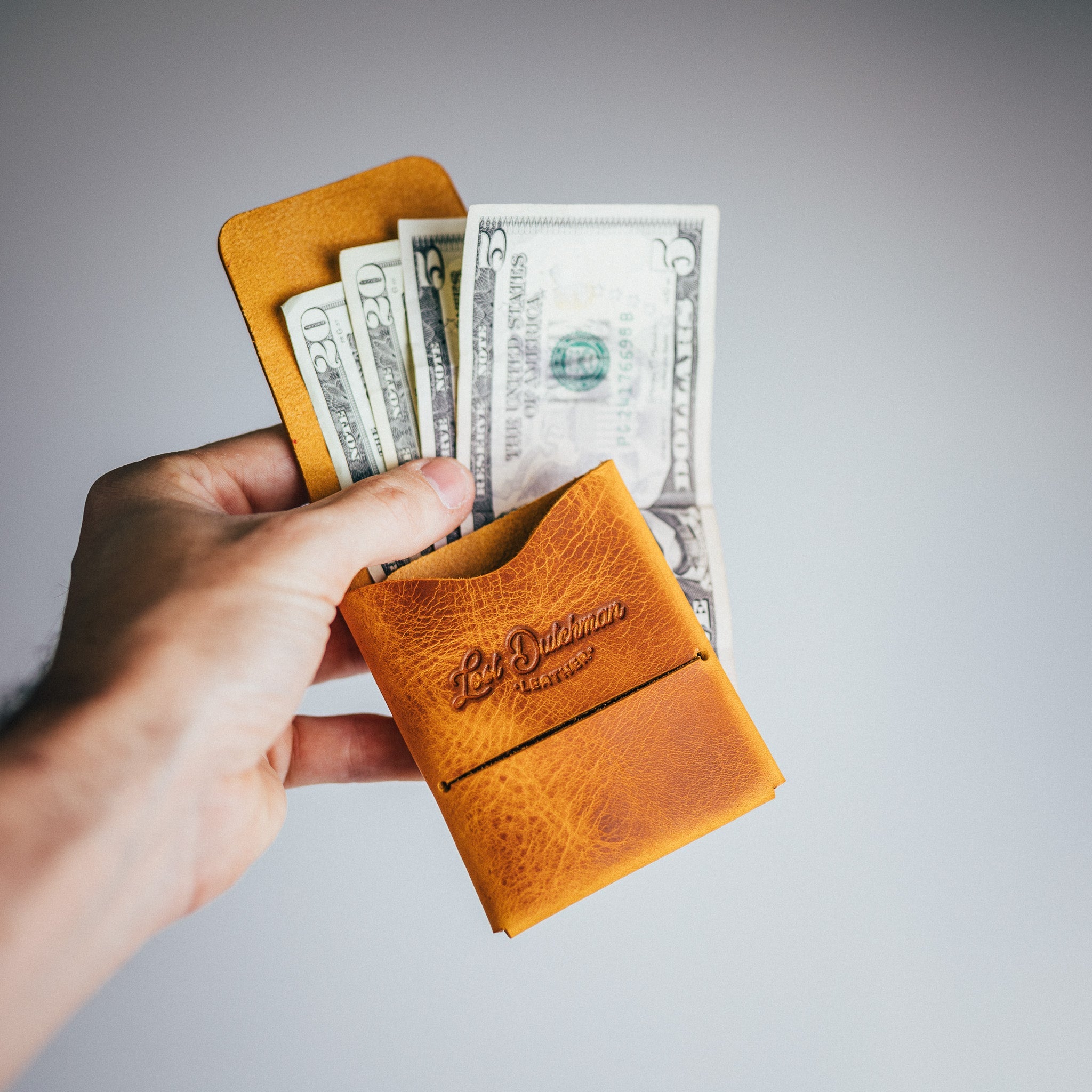 Waxy Pull-up Franklin 2 - Lost Dutchman Leather handmade leather wallets