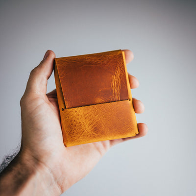 Waxy Pull-up Franklin 2 - Lost Dutchman Leather handmade leather wallets