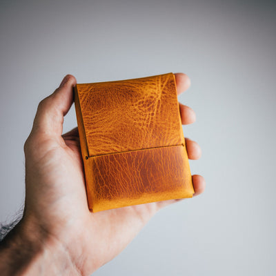 Waxy Pull-up Franklin - Lost Dutchman Leather handmade leather wallets