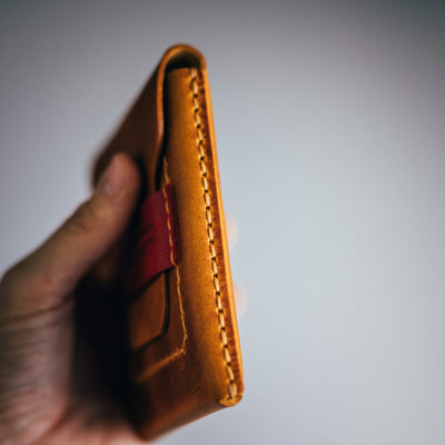 Waxy Pull-up Huckleberry - Lost Dutchman Leather handmade leather wallets