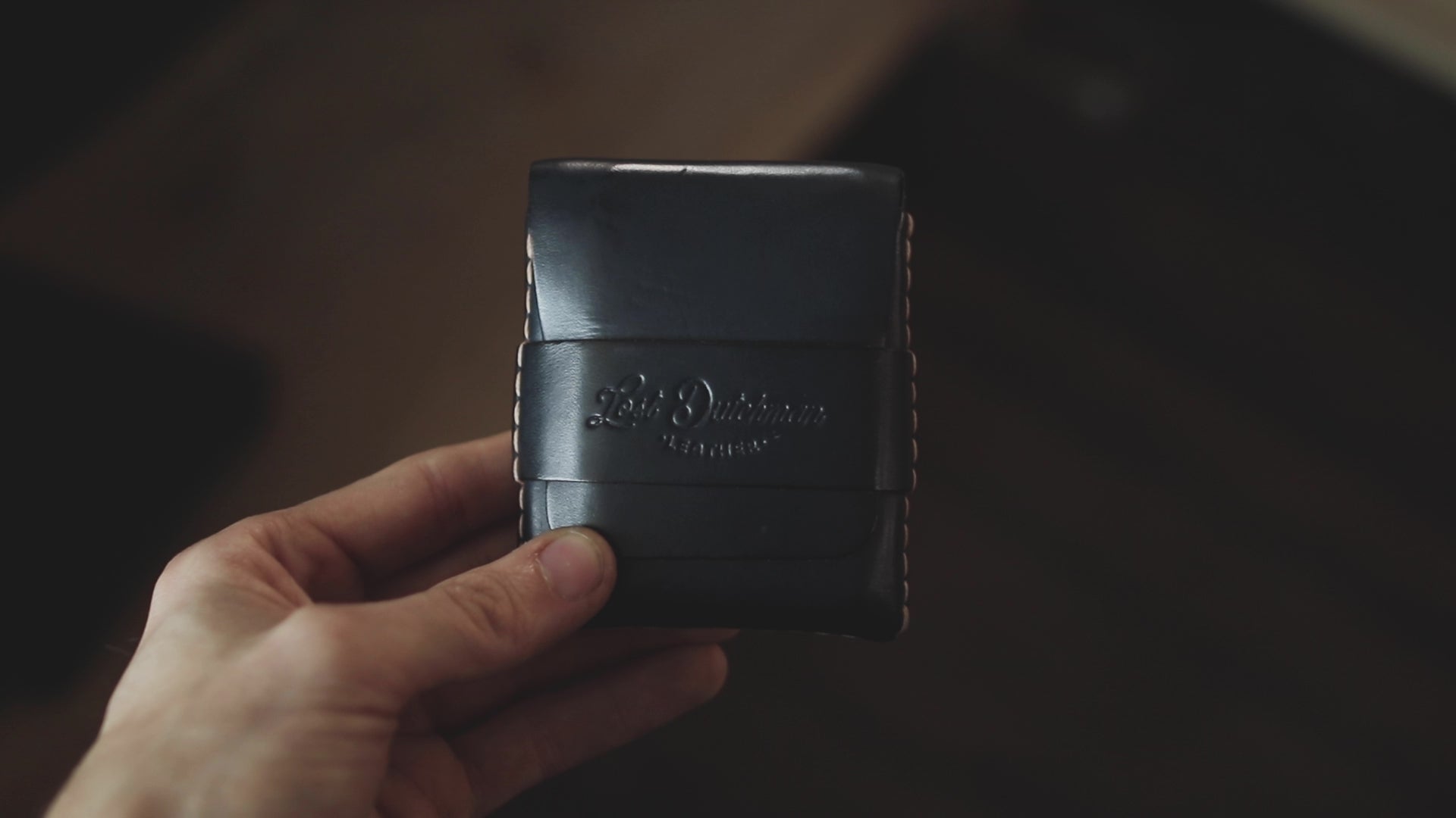 handmade leather card holder - big finn