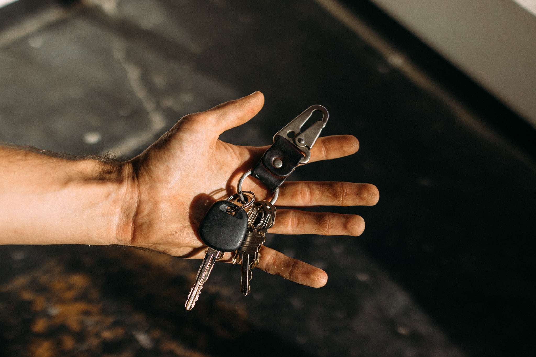 Leather Keychain - Lost Dutchman Leather handmade leather wallets