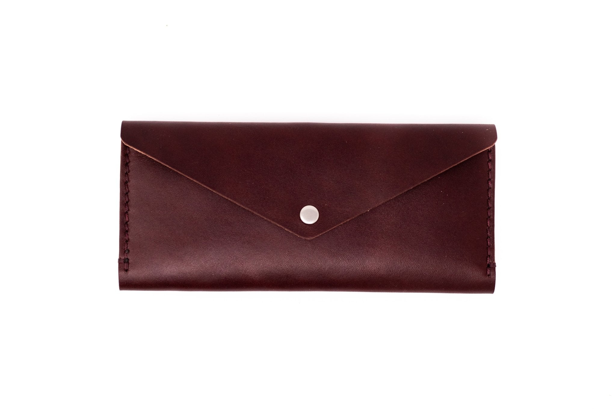 Female Brown Handmade leather Long Wallet