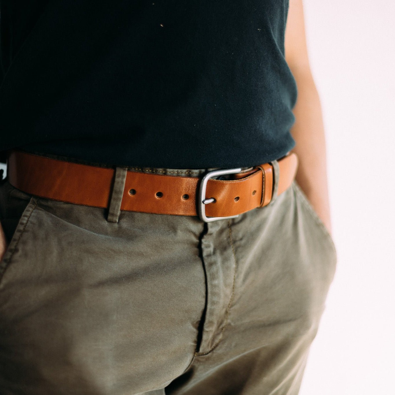 The Belt - Buck Brown - Lost Dutchman Leather handmade leather wallets