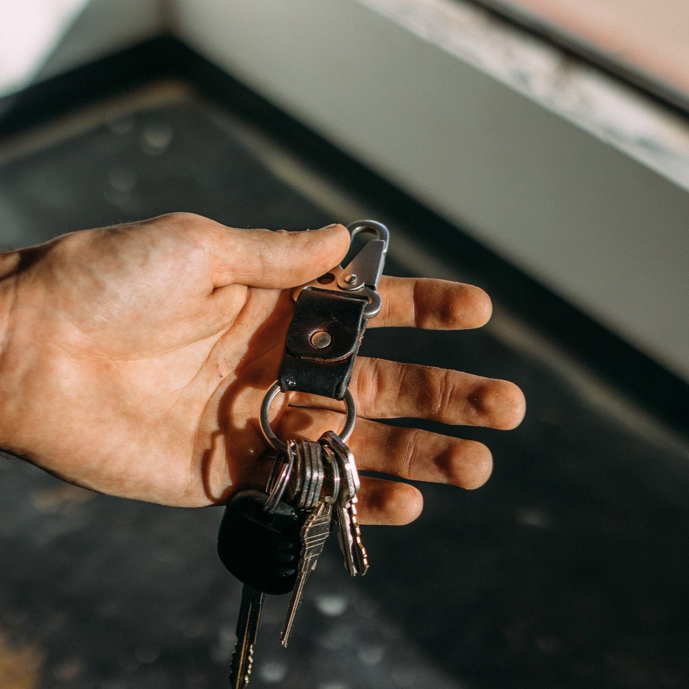The Keychain - Brown - Lost Dutchman Leather handmade leather wallets